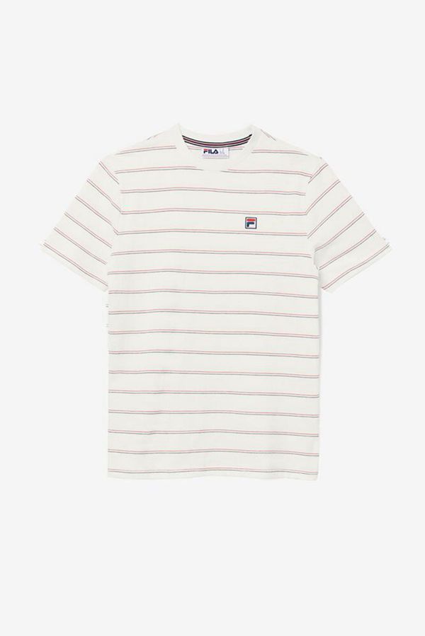 Camisetas Fila Homem Vermelhas/Azul Marinho - Fila Leon Sleeve Loja Online Portugal,OTLI-16542